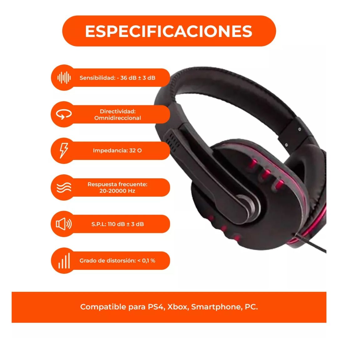 Auriculares Gamer Con Micrófono